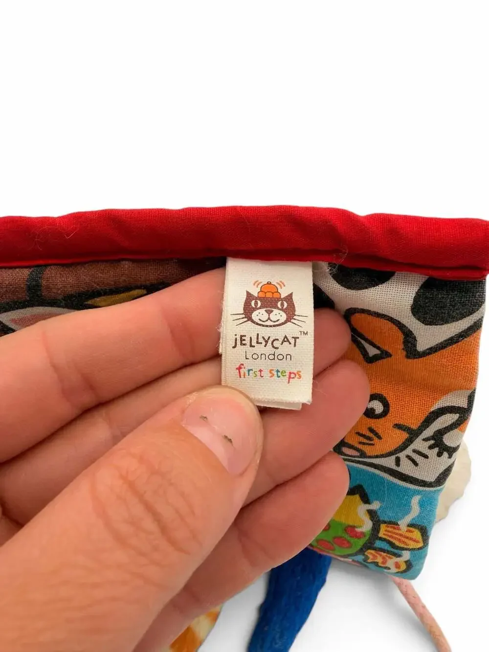 Jellycat London First Steps Pet's Tails Soft Cloth Baby Book